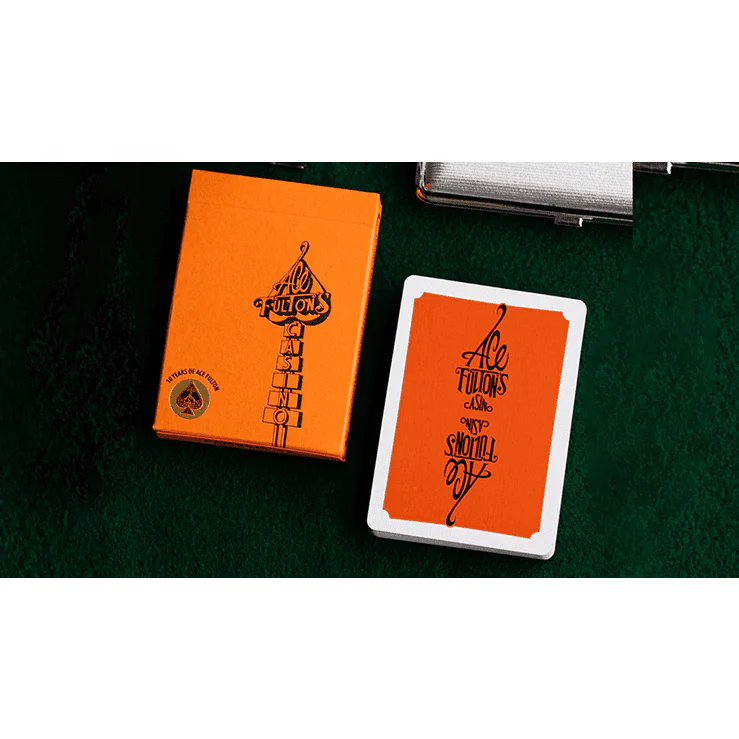 ACE FULTON'S 10 YEAR ANNIVERSARY SUNSET ORANGE PLAYING CARDS - Image 5