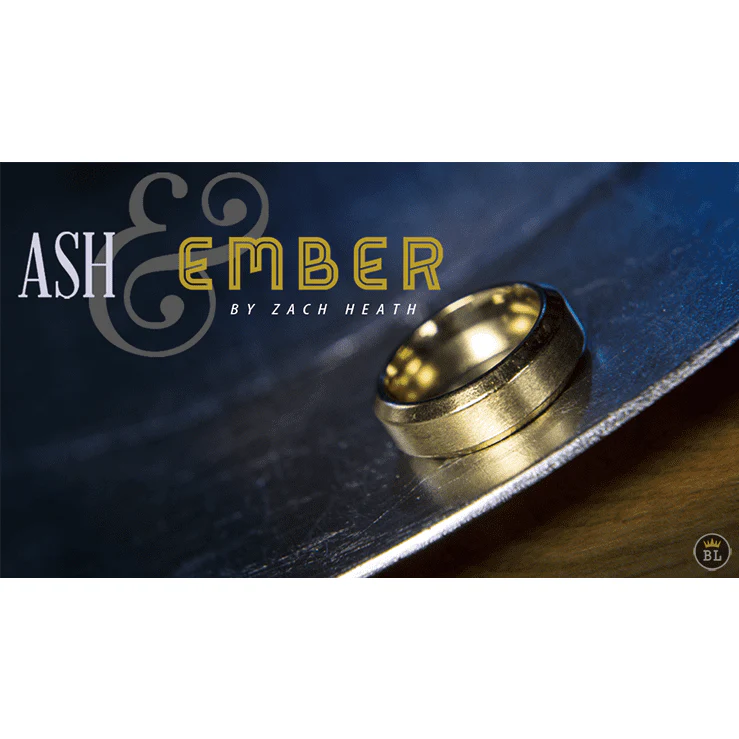 Ash and Ember Gold Beveled Size 8 (2 Rings) by Zach Heath - Trick
