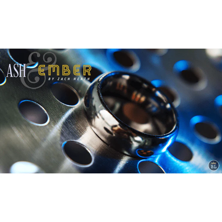 Ash and Ember Silver Curved Size 8 (2 Rings) by Zach Heath - Trick