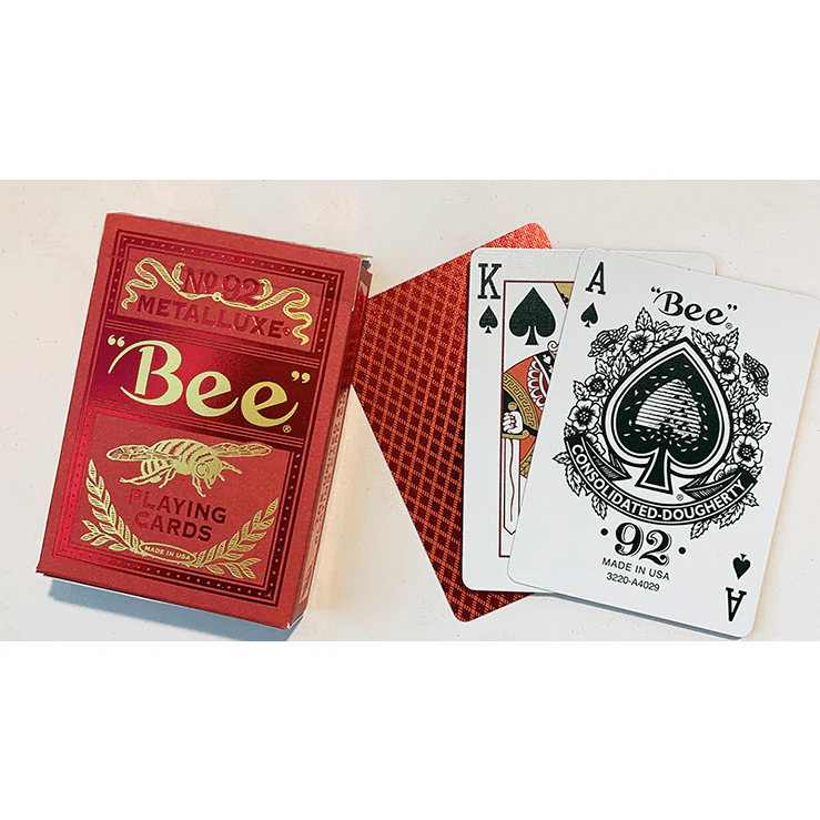 Bee Red MetalLuxe Playing Cards by US Playing Card - Image 2