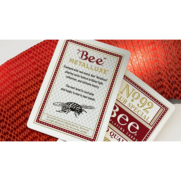 Bee Red MetalLuxe Playing Cards by US Playing Card - Image 3