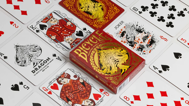 Bicycle Dragon Red Playing Cards by US Playing Card Co - Image 3