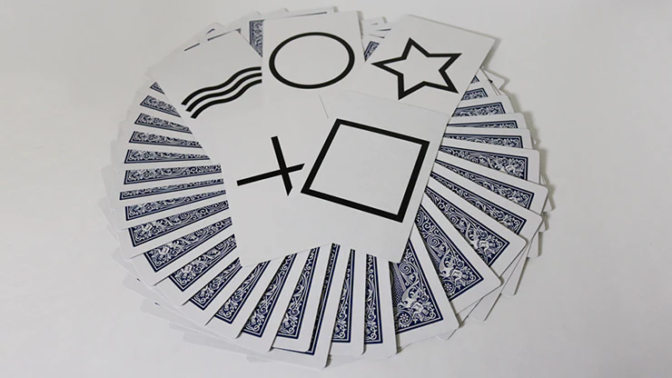 Bicycle Jumbo ESP 50 Cards Blue (10 of each Square, Wavy Lines, Star, Circle and Cross) by Murphy's Magic - Image 2