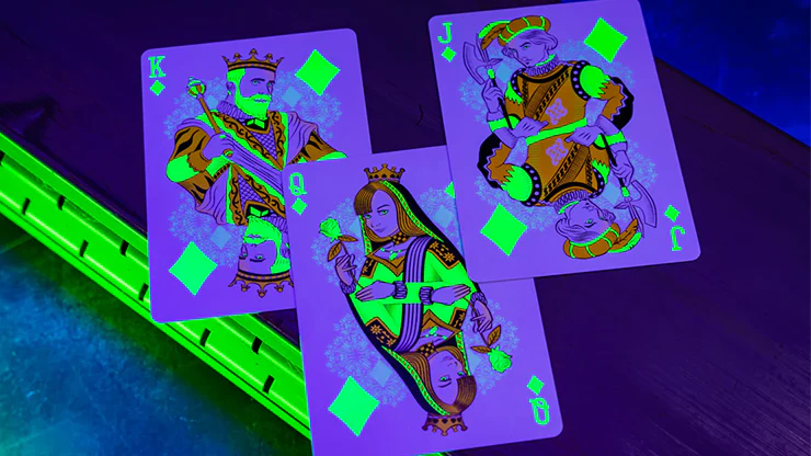 Bicycle Neon Rider Back Green-Glo Deck Playing Cards - Image 6