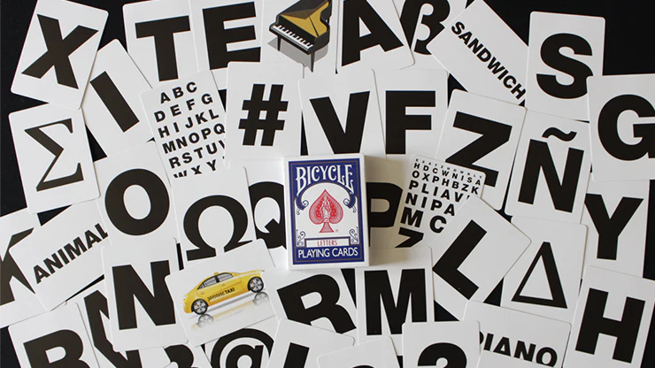 Bicycle Special LETTERS Blue Playing Cards (plus 10 Online Effects) (slight damage)