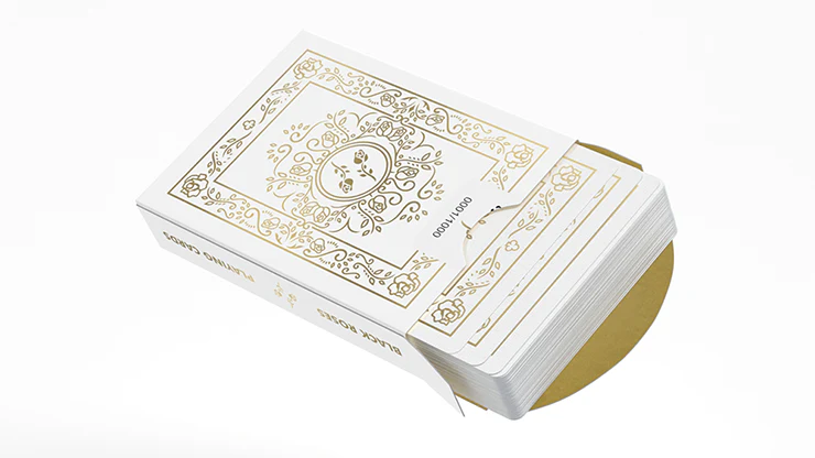 Black Roses White Gold Foil Playing Cards - Image 6