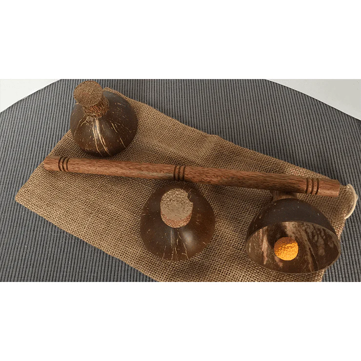 Cheppum Panthum Coconut Shell Cups and Wand set by Gary Kosnitzky - Trick - Image 2