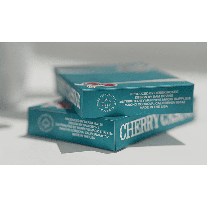 Cherry Casino (Tropicana Teal) Playing Cards by Pure Imagination Projects - Image 2