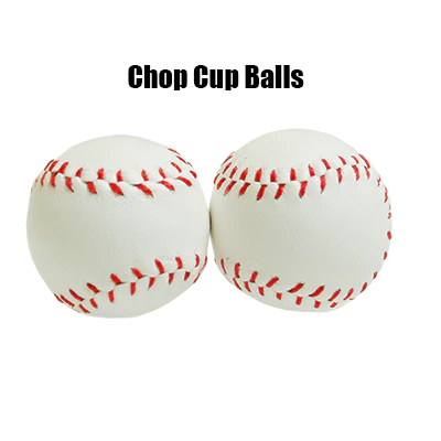 Chop Cup Balls White Leather (Set of 2) by Leo Smetsers - Trick