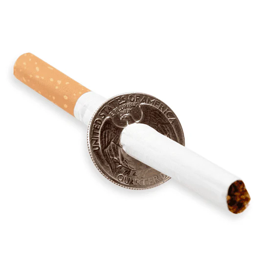 Cigarette Thru Quarter (One Sided) by Eagle Coins - Trick - Image 2