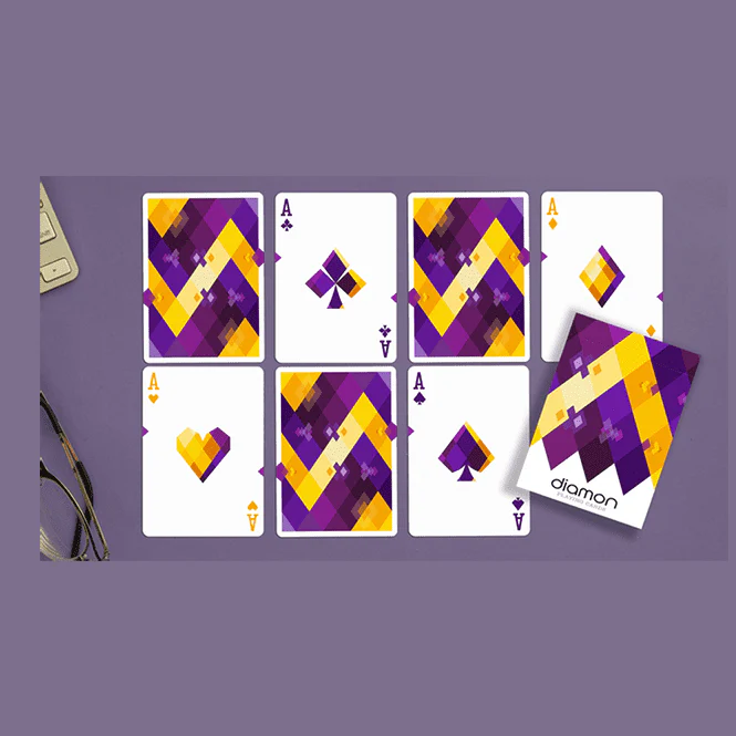 Diamon Playing Cards N° 14 Purple Star Playing Cards by Dutch Card House Company - Image 5