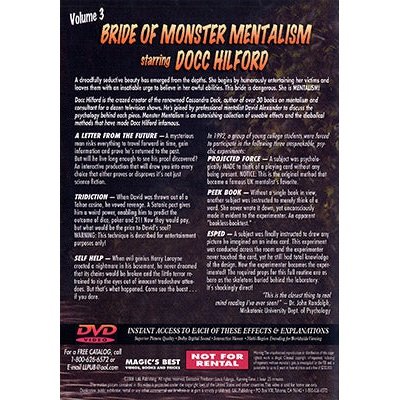 Docc Hilford:  Bride Of Monster Mentalism  Volume 3 - DVD - Image 2