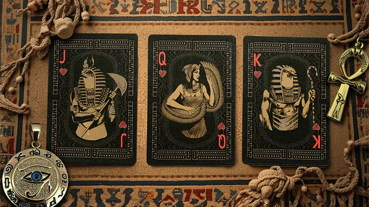 Egypt Mythology Black Edition (Pharaoh, Dark Gray) Playing Cards - Image 3