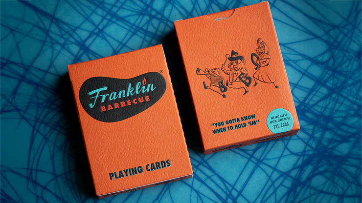 FRANKLIN BBQ CLASSIC ORANGE PLAYING CARDS - Image 5