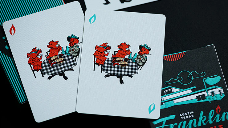 FRANKLIN BBQ RETRO BLACK PLAYING CARDS - Image 3