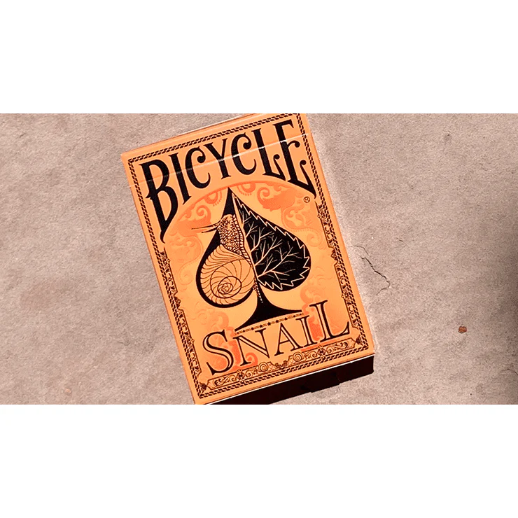 Gilded Bicycle Snail (Orange) Playing Cards - Image 2
