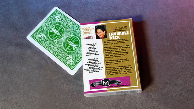 Invisible Deck Bicycle (Green) - Trick - Image 4