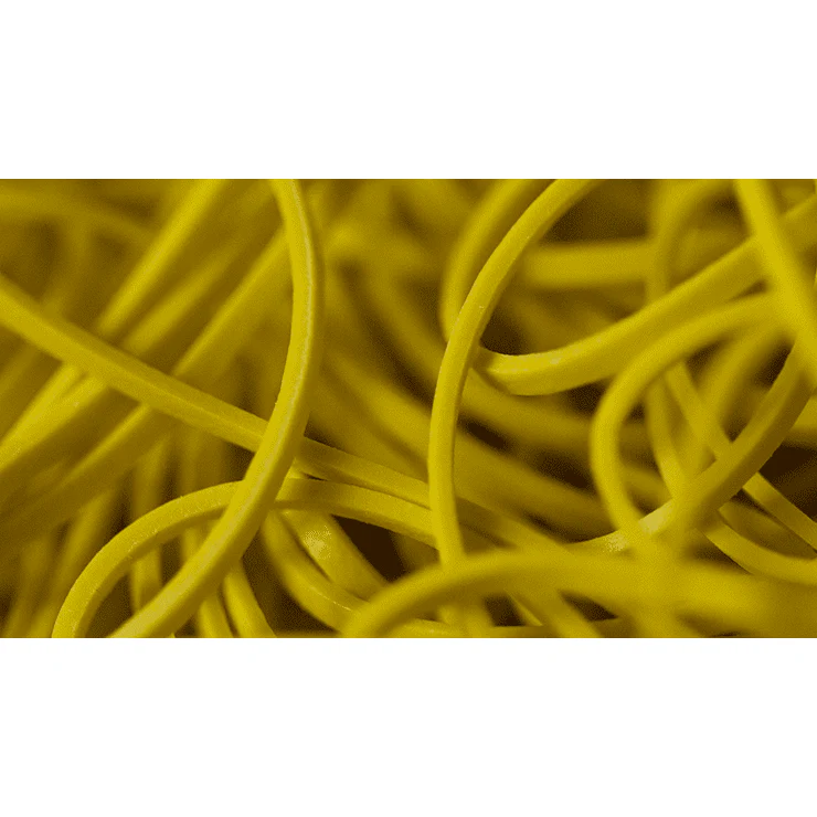 Joe Rindfleisch's SIZE 16 Rainbow Rubber Bands (Russell Leeds -Yellow ) by Joe Rindfleisch - Trick - Image 2