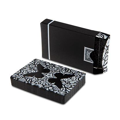 Limited Edition Butterfly Playing Cards Marked (Black and White) by Ondrej Psenicka - Image 5