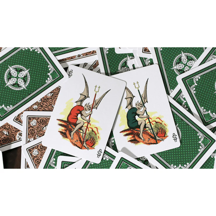Limited Gilded Edition Late 19th Century Vanity (Clown) Playing Cards - Image 2