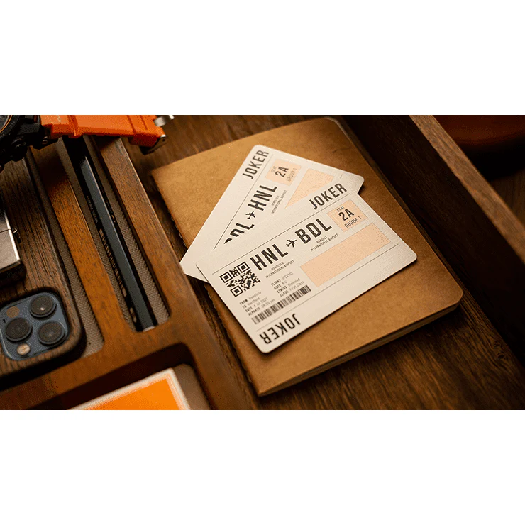 Lounge Edition in Hangar (Orange) with Limited Back by Jetsetter Playing Cards - Image 4