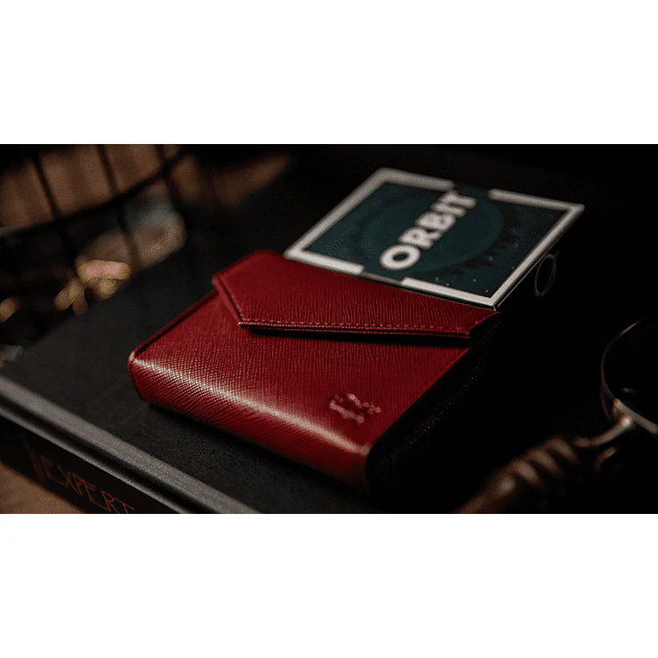 Luxury Leather Playing Card Carrier (Red) by TCC - Trick - Image 2