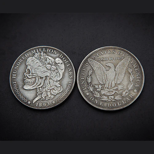 MORGAN SKULL HEAD COIN by Men Zi  Magic - Image 2