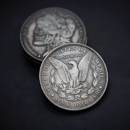 MORGAN SKULL HEAD COIN by Men Zi  Magic - Image 4