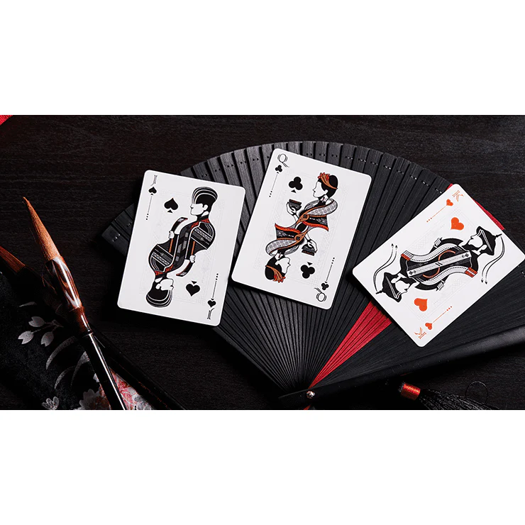Oriental Memory Black playing Cards - Image 5