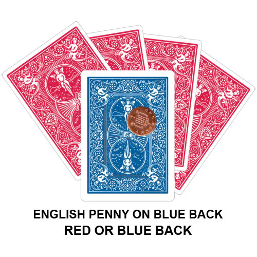 English Penny On Bicycle Back