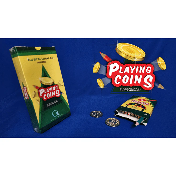 PLAYING COINS (Gimmicks and Online Instructions) by Gustavo Raley - Trick - Image 2