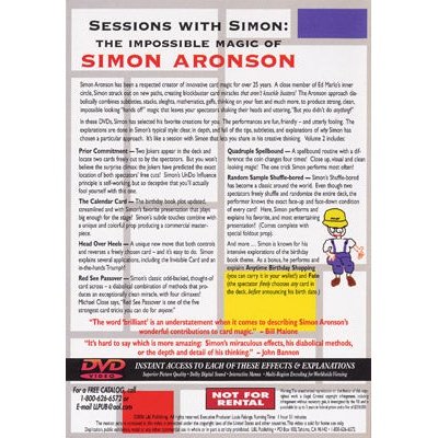 Sessions With Simon: The Impossible Magic Of Simon Aronson Volume 2 - DVD - Image 2
