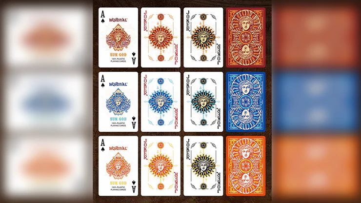Sun God Greek Mythology Themed Blue Edition Playing Cards - Image 3