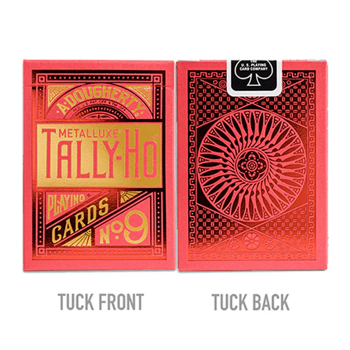 Tally-Ho Red (Circle) MetalLuxe Playing Cards by US Playing Cards - Image 2