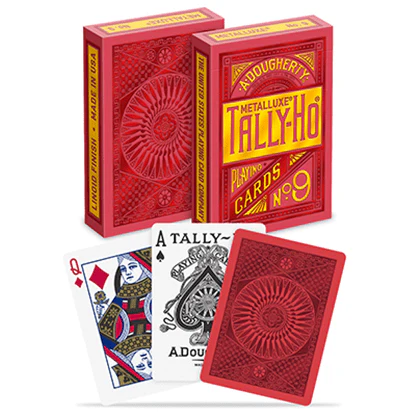 Tally-Ho Red (Circle) MetalLuxe Playing Cards by US Playing Cards - Image 3
