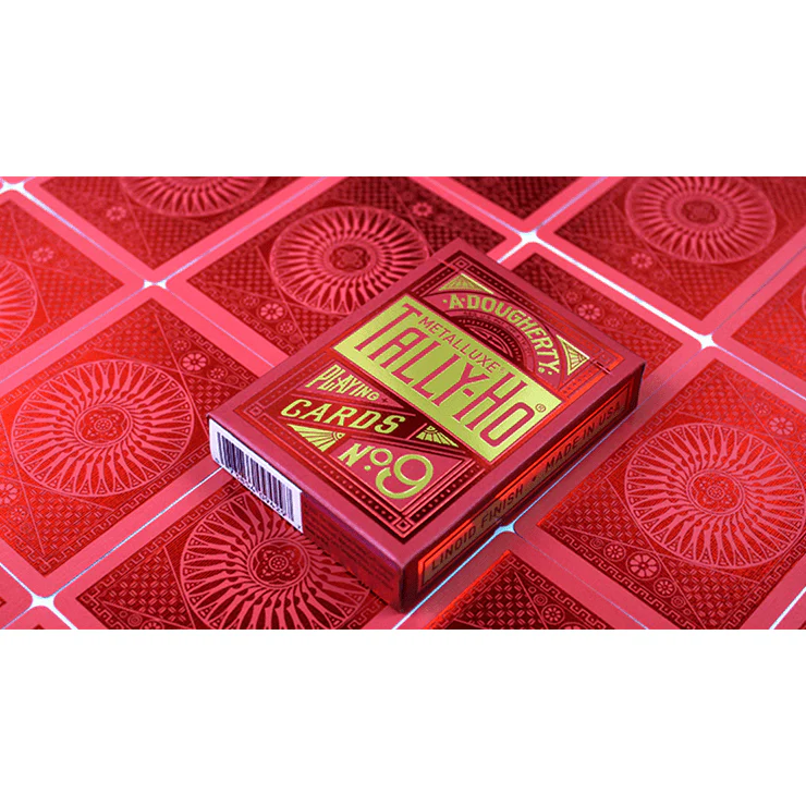 Tally-Ho Red (Circle) MetalLuxe Playing Cards by US Playing Cards - Image 5