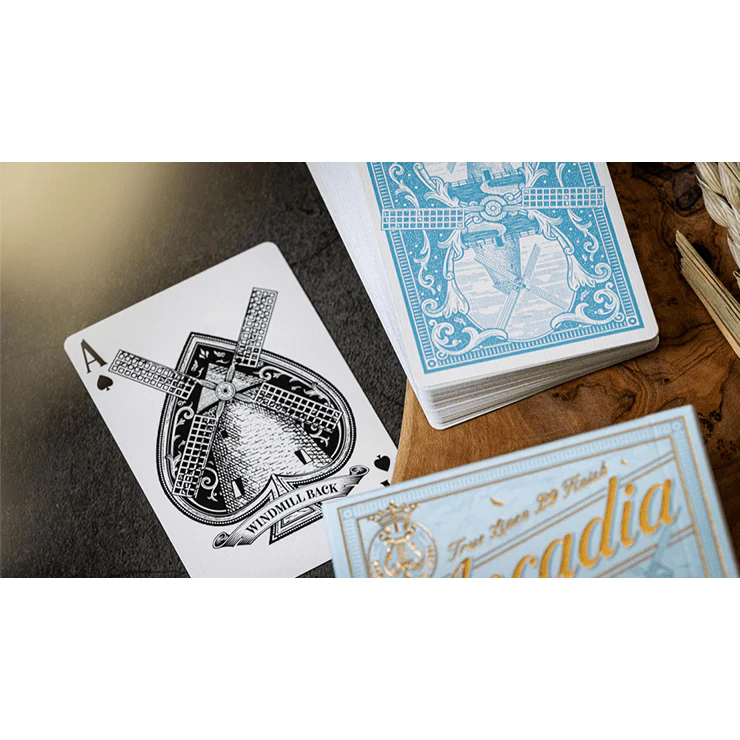 The Windmill Back (Azure Blue Edition) Playing Cards - Image 12