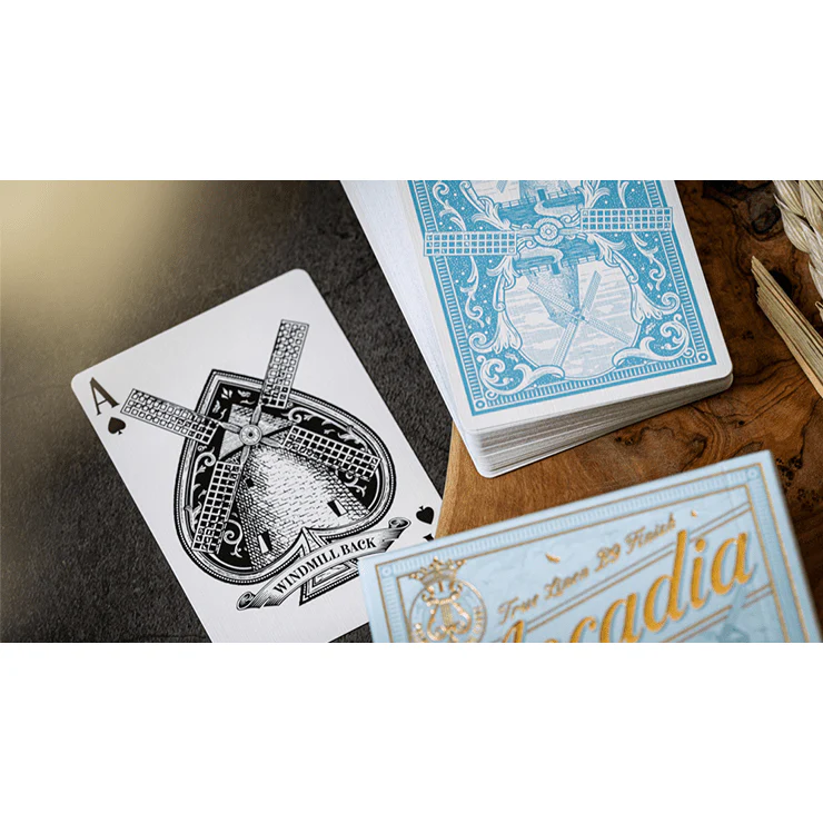 The Windmill Back (Azure Blue Edition) Playing Cards - Image 3